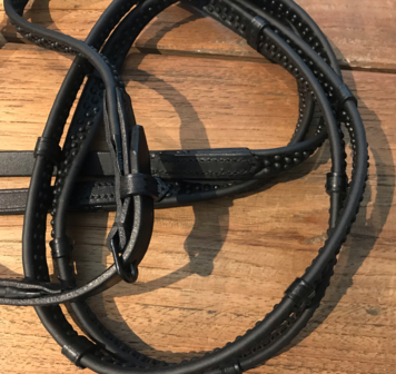 Bridle &amp; Ride Snaffle rein extra supple biogrip 13mm with stops