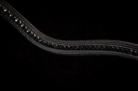 Fairfax Black Crystal Browband (Beads)