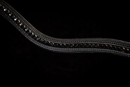 Fairfax Black Crystal Browband (Beads)