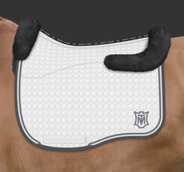 Eurofit Dressage pad with wool White-Silver Mattes Quilt