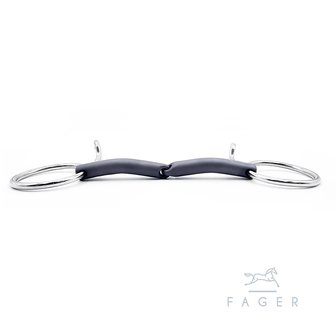 Anton single jointed loose ring titanium baucher (Fager)