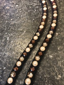 Bling Swing Brown Pearl : Magic Tack Wave-browband without loop