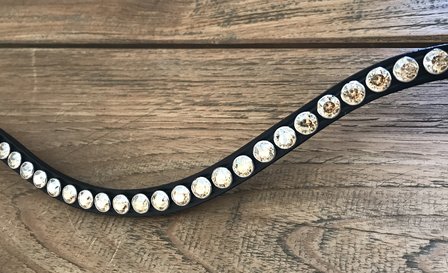 Slimline Browband GOLD Crystal Large