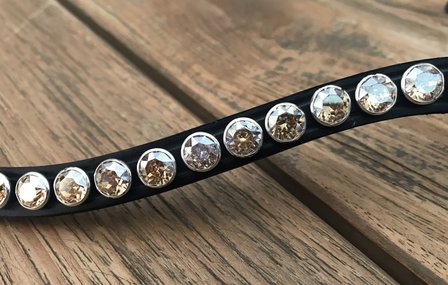 Slimline Browband GOLD Crystal Large