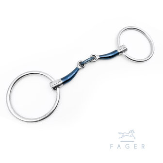 Claudia Double jointed sweet iron snaffle (Fager)
