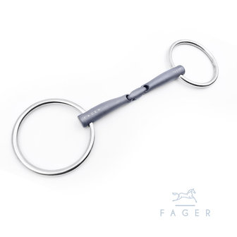 Emil Titanium loose ring bradoon (Fager)