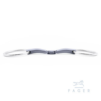 Emil Titanium loose ring bradoon (Fager)