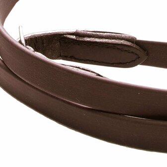 B&amp;R weymouth rein extra supple flat rubber 13mm brown