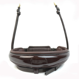 Noseband model S3 with flashstrap loop rolled leather B2F