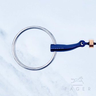 Sally Double jointed Titanium snaffle with copper roller (Fager)