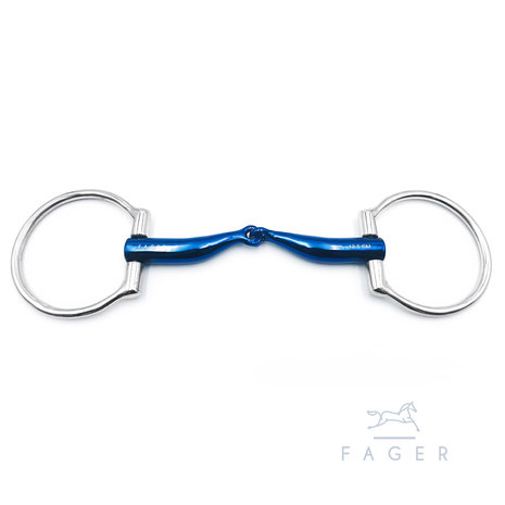 Fanny single jointed Titanium D-snaffle (Fager)