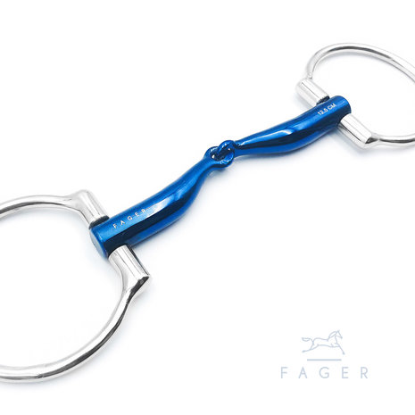 Fanny single jointed Titanium D-snaffle (Fager)