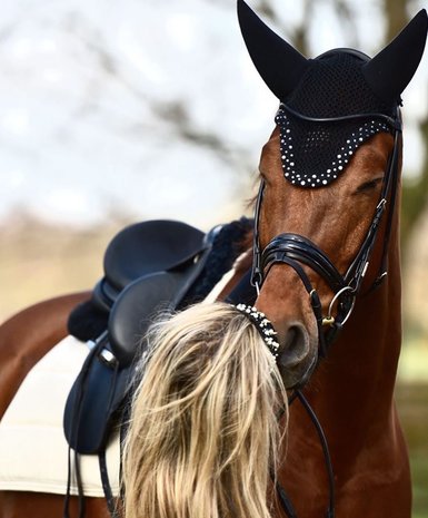 Edingburgh Black/SILVER Utzon snaffle bridle