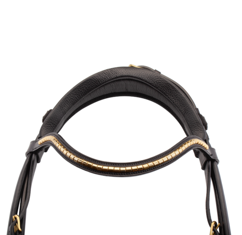 Olympic Brown/GOLD Utzon weymouth bridle