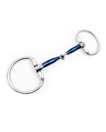 Anna single  jointed D-snaffle with Lock (Fager)