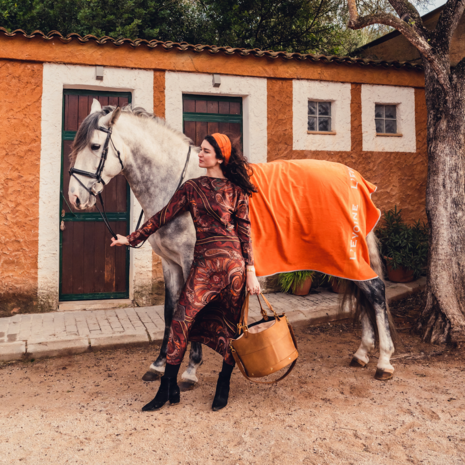 L'Evoine TERRA ORANGE Terry Blanket 