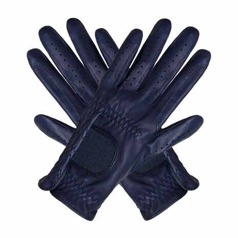 LAST CHANCE MT navy leather gloves with patch 