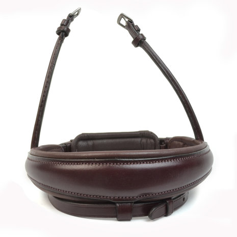 Noseband model S3 with flashstrap loop rolled leather B2F