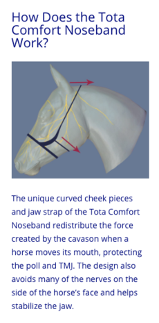 TCS Tota Comfort Noseband with brown underlay