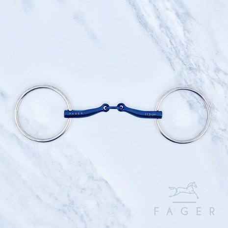 Carl Double jointed Titanium snaffle (Fager)
