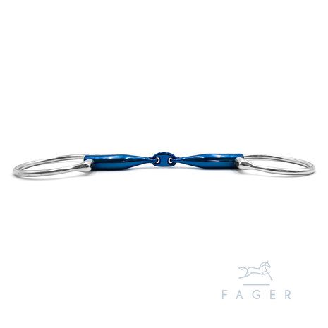 Carl Double jointed Titanium D-snaffle (Fager)