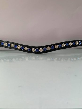 Wide Browband Star Blue & AB White 