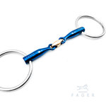 Oscar Double jointed Titanium snaffle with Front Lock (Fager)