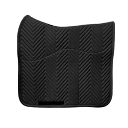 L'Evoine BLACK Saddlepad Alpaca lining dressage